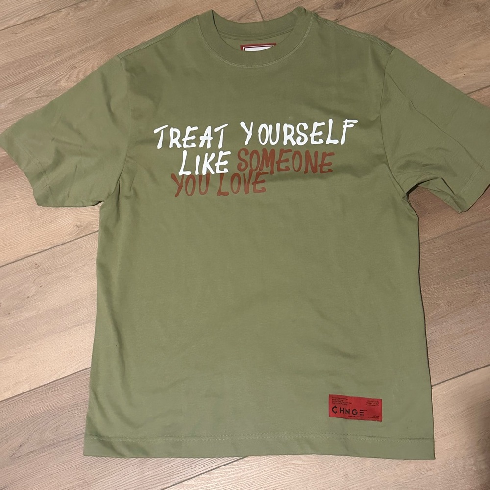 CHNGE Green “Treat Yourself Like Someone You Love” T-Shirt